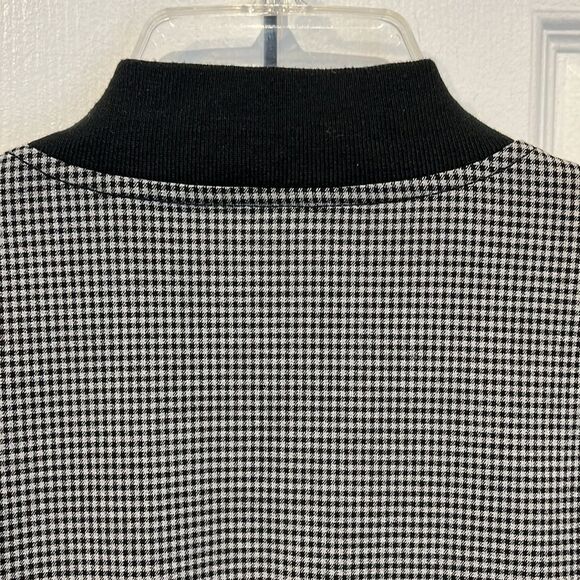 Club Monaco Men’s Black/Grey Houndstooth Zip Up‎ Lined Jacket Size XL - Picture 7 of 14